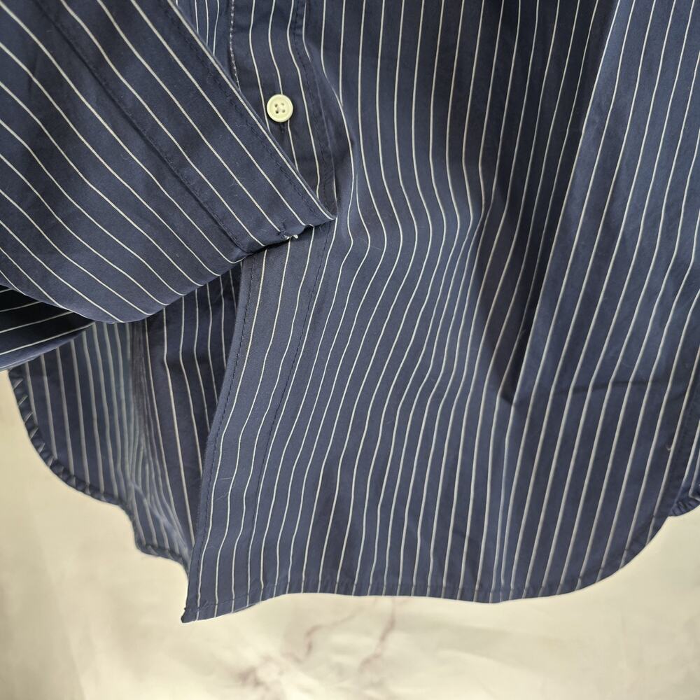Everlane Shirt Womens Blue Striped Button Oversized Poplin Boyfriend Supima - Picture 13 of 16